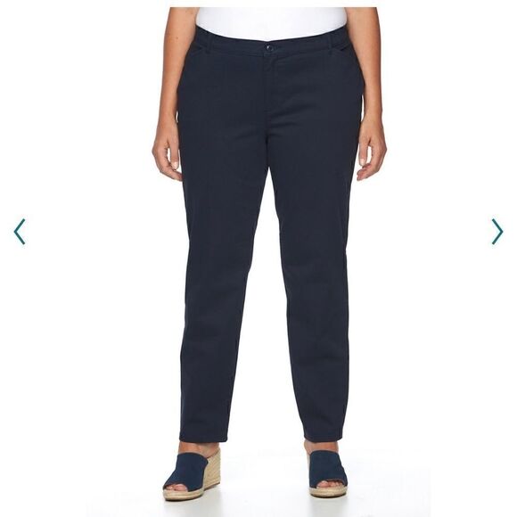 Lee I Plus Size Petite Relaxed Fit Straight Pants - Picture 1 of 6